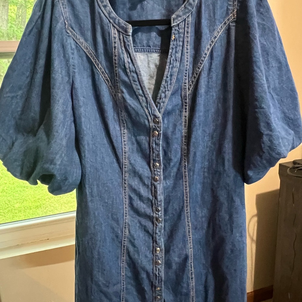 Pilcro Indigo Denim Top